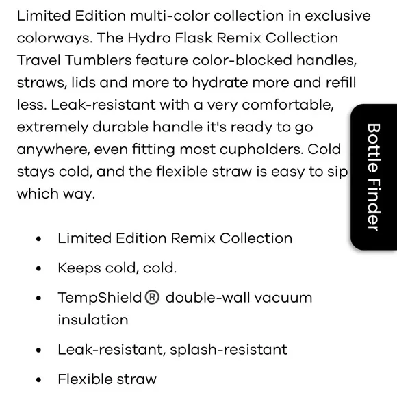 Limited Edition Remix 40 oz Travel Tumbler in Holiday Punch Hydro Flask Bottle - Picture 5 of 6